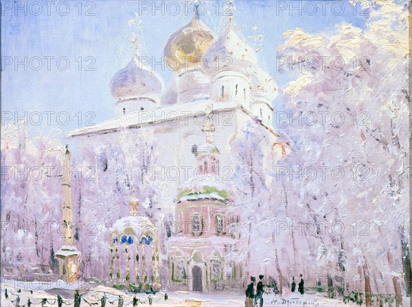 'Winter in the Trinity Sergius Lavra in Sergiev Posad', c1910. Artist: Nikolay Dubovskoy