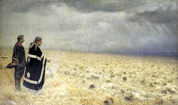 'The Vanquished, Requiem', c1877-c1878. Artist: Vasily Vereshchagin