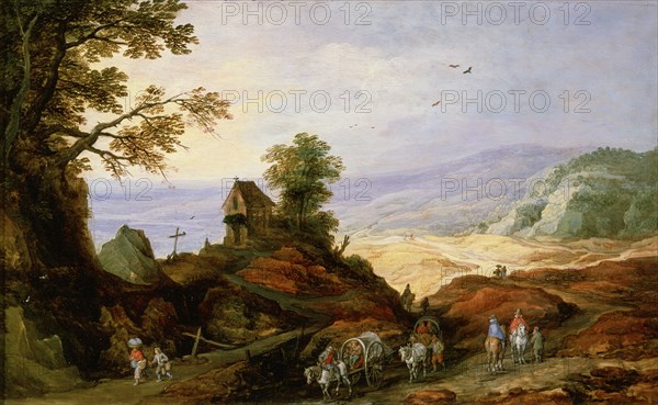 'Landscape with a Chapel on a Hill', late 16th or 17th century. Artist: Joos de Momper, the younger