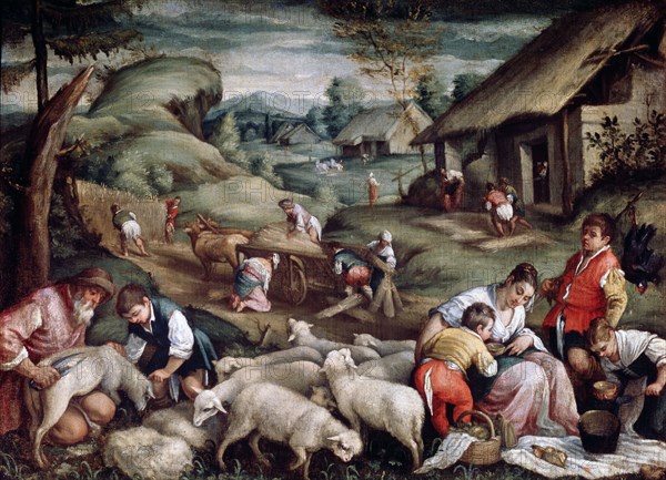 'Summer. Sheep Shearing', c1570-c1580. Artist: Francesco Bassano II