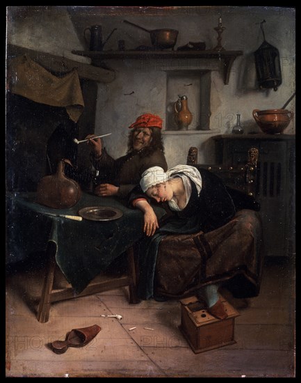 'The Idlers', c1660.  Artist: Jan Steen