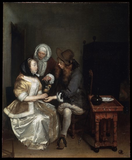 'A Glass of Lemonade', 1660s. Artist: Gerard Terborch II