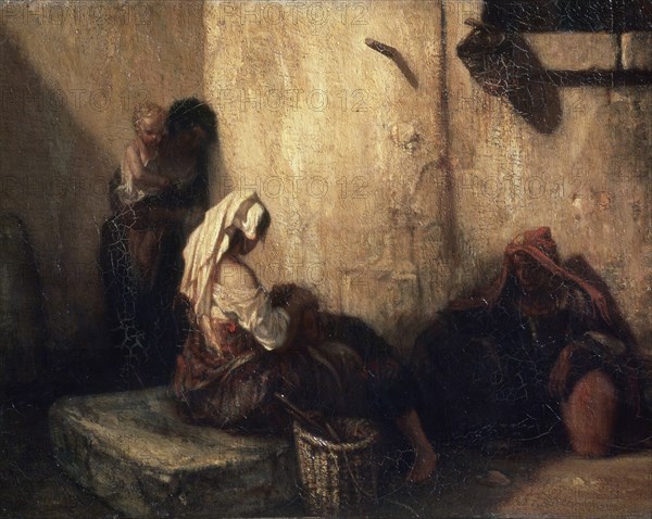 'Italian Street Scene', 1849. Artist: Alexandre Gabriel Decamps