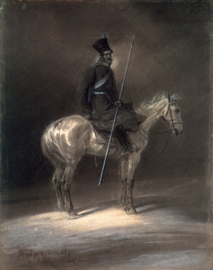 'Cossack on Horseback', 1837.  Artist: Franz Kruger