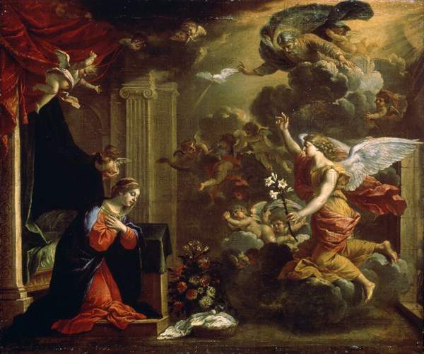 'The Annunciation', 17th century. Artist: Eustache Le Sueur