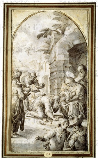 'The Adoration of the Magi', 1597. Artist: Caspar Fraisinger