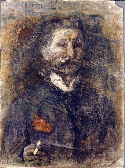 'Self-portrait', 1904.  Artist: Mikhail Vrubel