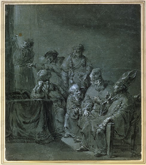 'A Biblical Subject', 17th century. Artist: Leonard Bramer