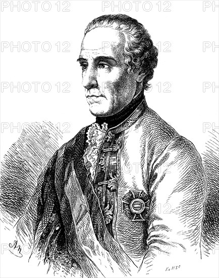 Portrait of Field Marshal Baron Ernst Gideon von Laudon (1717-1790), 1861.