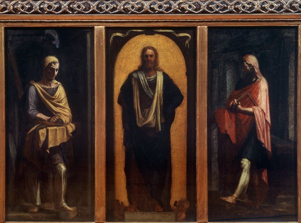 Christ with two Saints'. Creator: Piombo, Sebastiano, del (1485-1547).