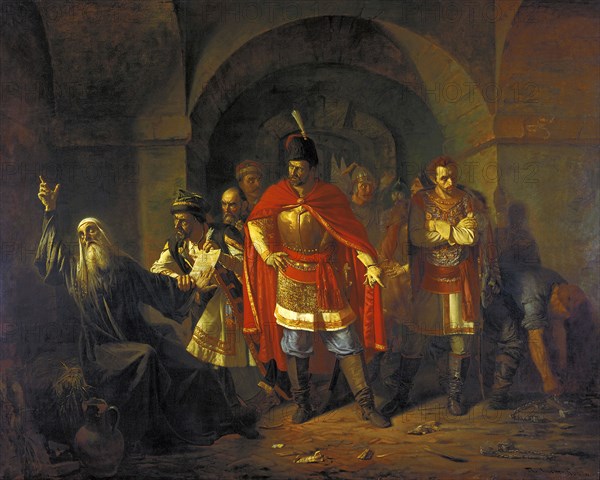 Patriarch Hermogenes refusing to bless the Poles', 1860. Creator: Chistyakov, Pavel Petrovich (1832-1919).