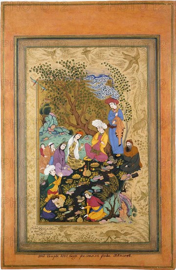 A Convivial Party, 1612. Creator: Riza-i Abbasi (ca. 1565-1635).