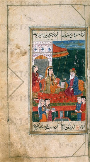 Miniature from the manuscript Divan, 1813.  Creator: Mirza-Khan Kabuli.