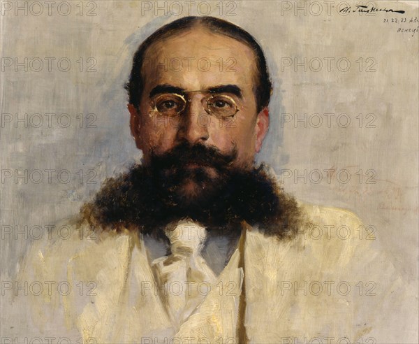 Portrait of Vladimir I. Nemirovich-Danchenko (1858-1943), 1899.  Creator: Galkin, Ilya Savvich (1860-1915).