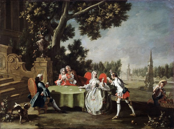 Card game', 18th century.  Creator: Falciatore, Filippo (1718-1768).