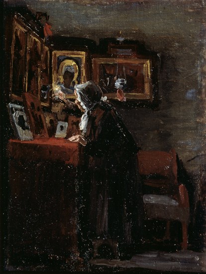 Before a religious feast'. Creator: Afanasyev, Aleksei Fyodorovich (1850-1920).