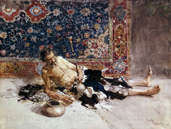 Opium smoker', 1869. Creator: Fortuny Marsal, Mariano (1838-1874).