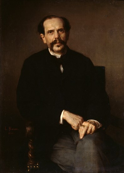 Portrait of a Man', 1861. Creator: Knaus, Ludwig (1829-1910).