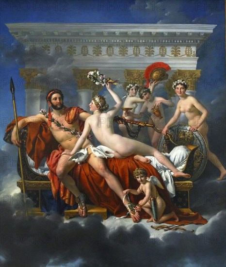 Mars Being Disarmed by Venus', 1824. Creator: David, Jacques Louis (1748-1825).