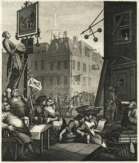 Beer Street, 1751. Creator: Hogarth, William (1697-1764).