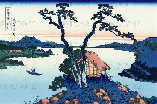 Lake Suwa in the Shinano province', 1830-1833.  Creator: Hokusai, Katsushika (1760-1849).