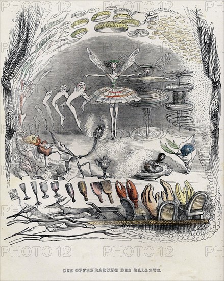 The revelations of Ballet, 1840s. Creator: Grandville, Jean-Jacques (1803-1847).