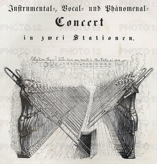 Instrumental Vocal and Phenomenal Concert, 1844.  Creator: Grandville, Jean-Jacques (1803-1847).