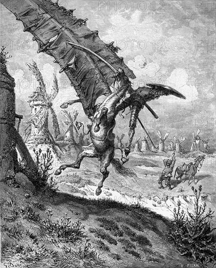 Illustration to the book "Don Quixote de la Mancha" by M. de Cervantes, 1863.  Creator: Doré, Gustave (1832-1883).