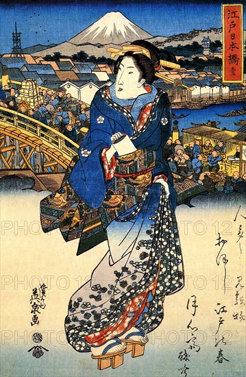 Nihonbashi in Edo, 1852.