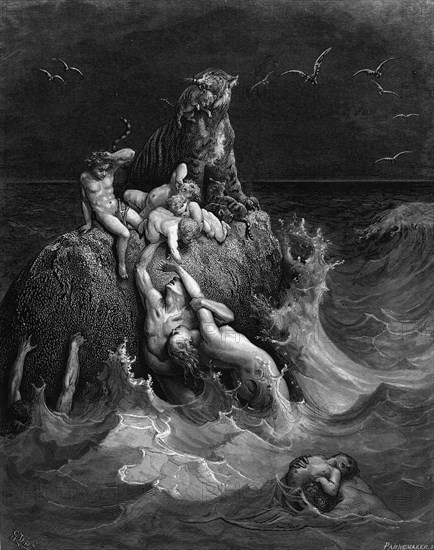 The Deluge, 1866.  Creator: Doré, Gustave (1832-1883).