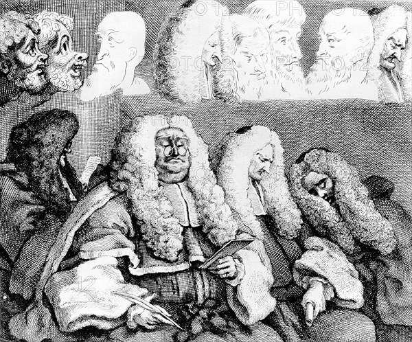 The Bench, 1758. Creator: Hogarth, William (1697-1764).