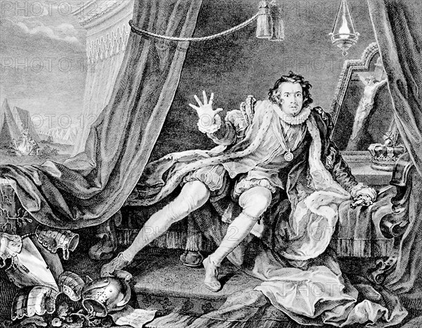 David Garrick as Richard III, 1746. Creator: Hogarth, William (1697-1764).