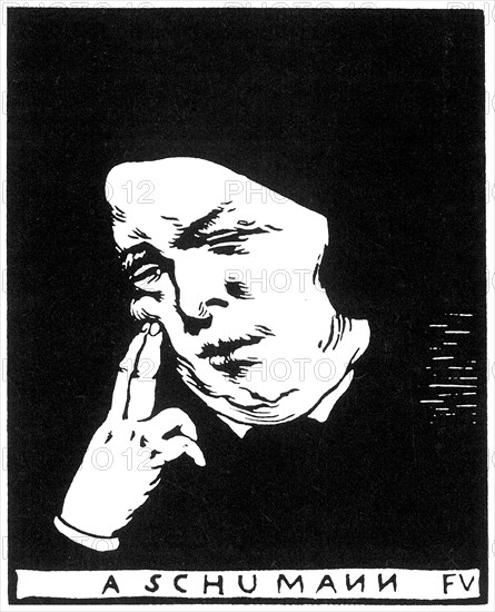 Robert Schumann (1810-1856), 1893.  Creator: Vallotton, Felix Edouard (1865-1925).