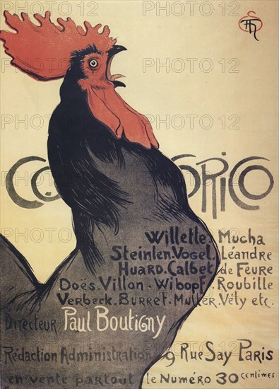 Cocorico', poster, 1899. Creator: Steinlen, Théophile Alexandre (1859-1923).