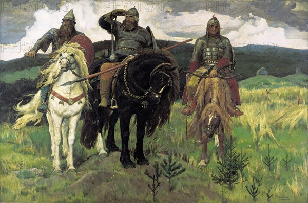 Bogatyrs', 1898. Creator: Vasnetsov, Viktor Mikhaylovich (1848-1926).