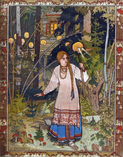 Vasilisa the Beautiful, 1900. Creator: Bilibin, Ivan Yakovlevich (1876-1942).