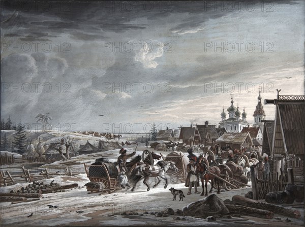 Winter', 1825. Creator: Orlowski (Orlovsky), Alexander Osipovich (1777-1832).