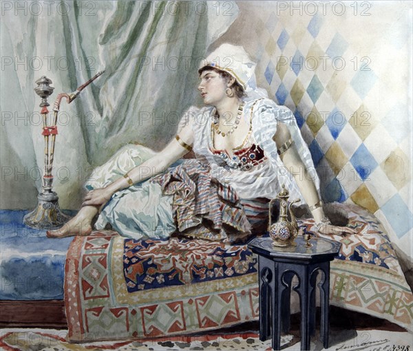 An Odalisque', 1888. Creator: Liphart, Ernest Karlovich (1847-1932).