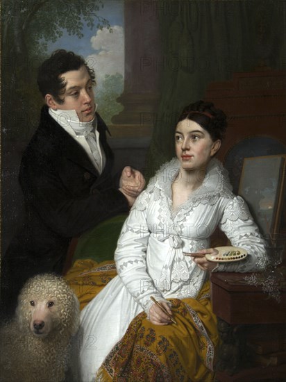 Portrait of Princess Alexandra and Prince Aleksey Lobanov-Rostovsky', 1814. Creator: Borovikovsky, Vladimir Lukich (1757-1825).