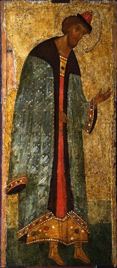 Saint Prince Boris, 15th century.  Creator: Russian icon.