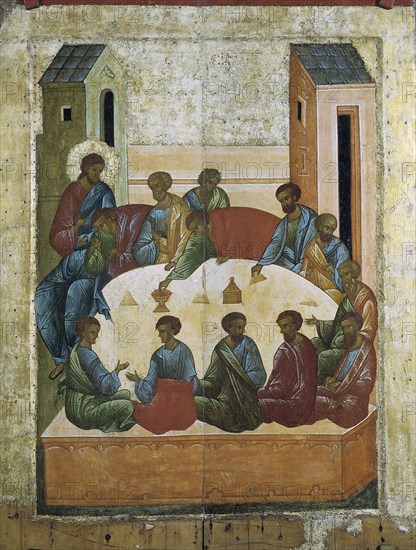The Last Supper', 1497. Creator: Russian icon.