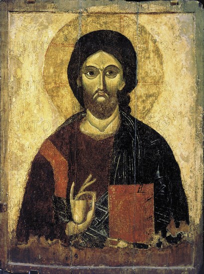 Christ Pantocrator, 13th century.  Creator: Russian icon.