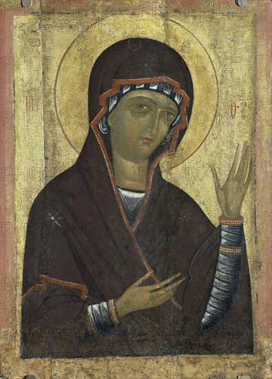 Virgin Paraklesis'.  Creator: Russian icon.