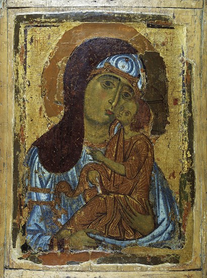 The Virgin Eleusa, early 13th century. Creator: Russian icon.