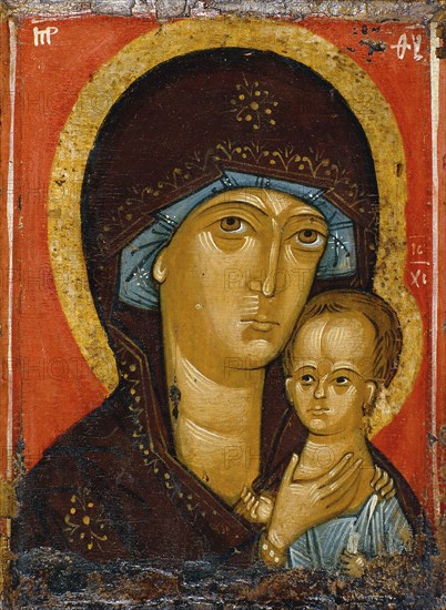 The Petrovskaya Virgin, 14th century.  Creator: Russian icon.