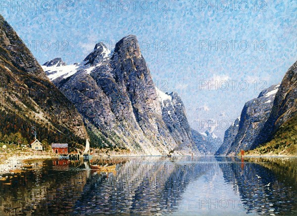 A Norweigan Fjord Scene'. Creator: Normann, Adelsteen (1848-1918).