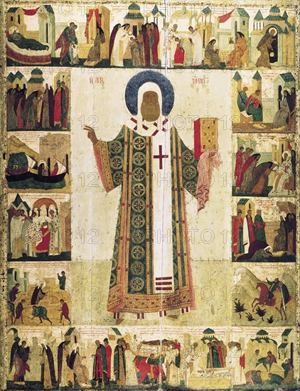 The Metropolitan Peter of Moscow with Scenes from His Life, 1480s. Creator: Dionysius (ca. 1450-before 1508).