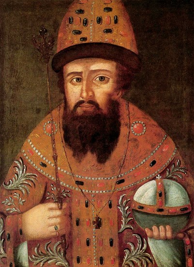 Portrait of the Tsar Michail I Fyodorovich of Russia', (1596-1645), early 17th century. Creator: Anonymous.