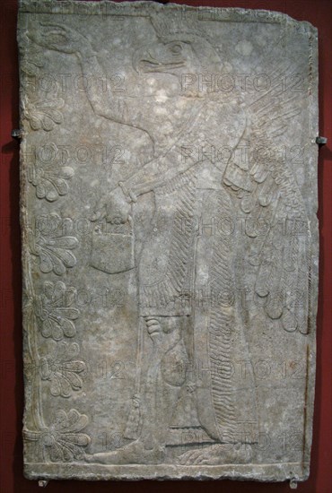Relief from the palace of Ashurnasirpal II at Kalhu, Nimrud, 9th century BC. Creator: Assyrian Art.