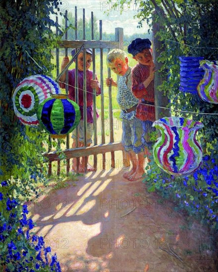 The Visitors', 1913.  Creator: Bogdanov-Belsky, Nikolai Petrovich (1868-1945).